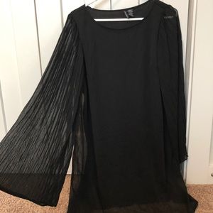 Black chiffon dress